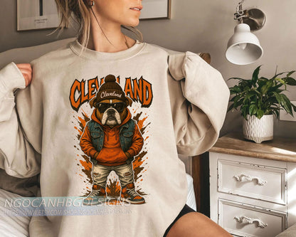 Cleveland Football Simple Style Shirt, Trendy Sweatshirt Cleveland Football Fan Gift, Cleveland Game Day Shirt, Cleveland Sweatshirt