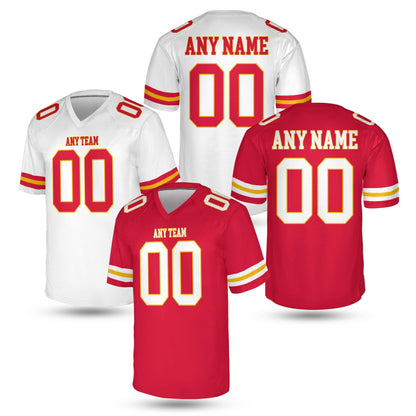 Personalize Heartland Red and Gold Football Jersey, Midwest Spirit Fanwear, Custom Name and Number Game Day Shirt Custom Kansas Unisex Shirt