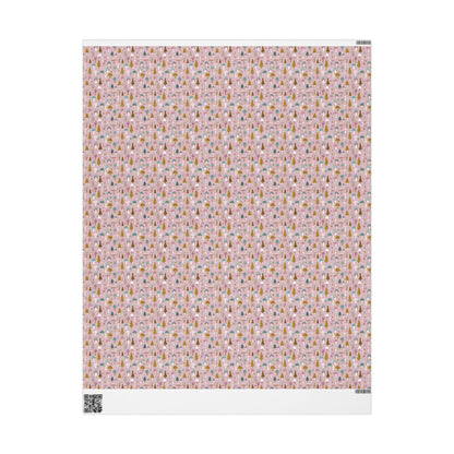 Cute Mushroom Gift Wrap Sheets | Colorful Forest Fungi Wrapping Paper for Christmas Holidays & Nature Themed Occasions