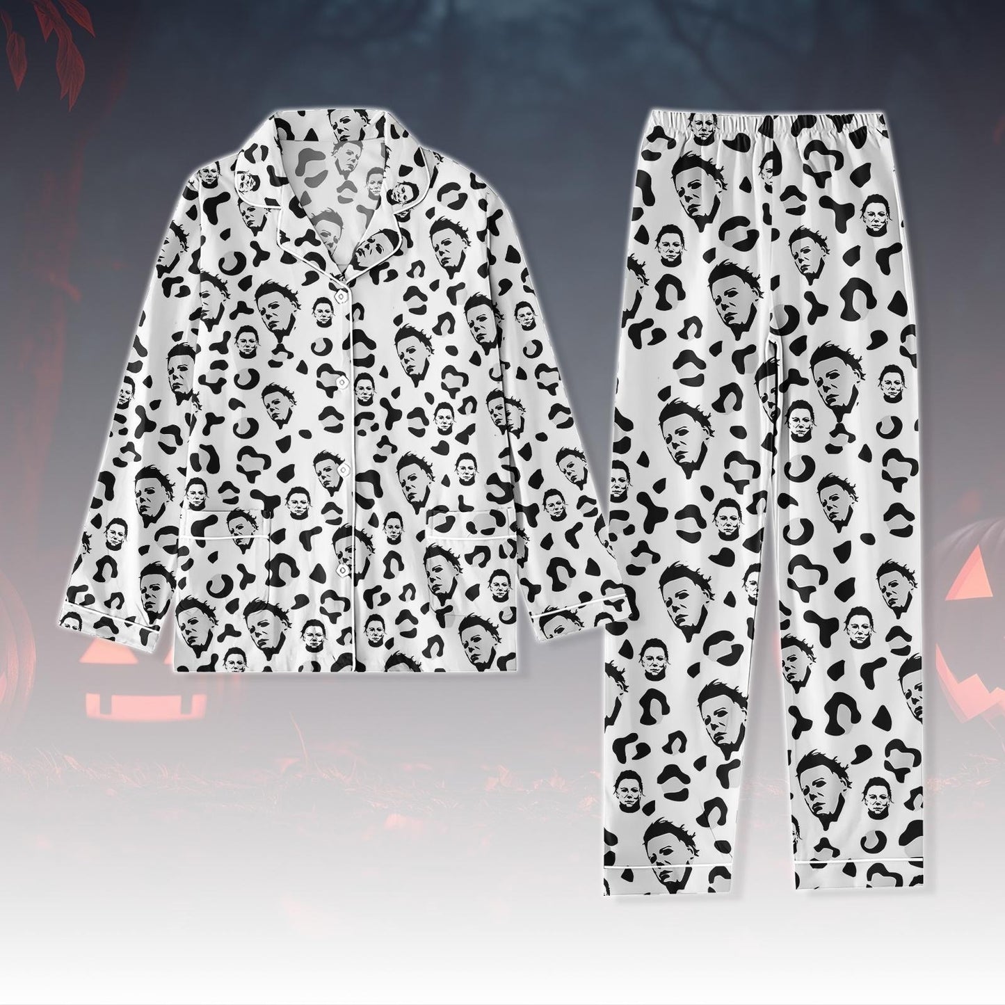 Michael Myers Pajamas Set, Halloween Horror Pajamas Women, Scary Movie Matching Pajamas, Slasher Villain Pajamas For Him, Spooky Season