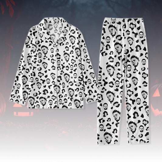 Michael Myers Pajamas Set, Halloween Horror Pajamas Women, Scary Movie Matching Pajamas, Slasher Villain Pajamas For Him, Spooky Season