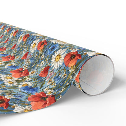 Wildflower Gift Wrap for Best Friends Birthday | Botanical Wrapping Paper for Women Who Love Nature & Plants