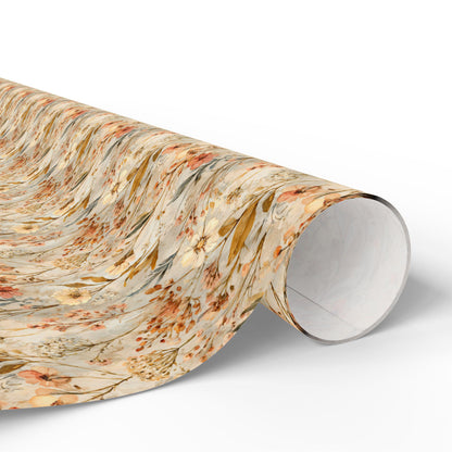 Vintage Wildflower Wrapping Paper for Aunt Birthday | Classic Botanical Gift Wrap for Elegant Present Packaging