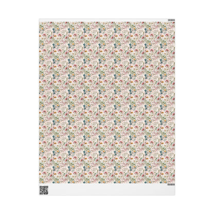 Botanical Wildflower Gift Wrap for Mother's Day | Eco Friendly Floral Wrapping Paper for Women Who Love Gardening