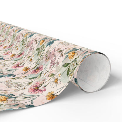 Botanical Wildflower Gift Wrap for Mother's Day | Eco Friendly Floral Wrapping Paper for Women Who Love Gardening