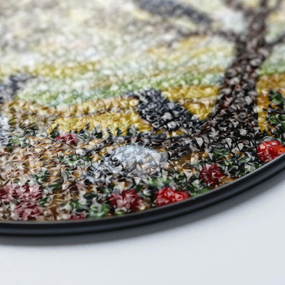 Suncatcher stained glass ravens skulls autumn forest Halloween gift