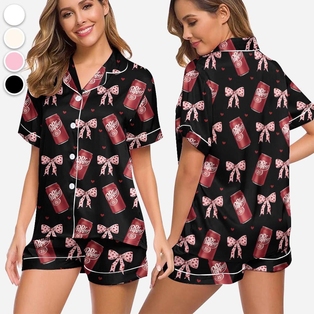 Dr Pepper Pajamas, Women's Pajama Pants, Dr Pepper Soda Lover Pjs, Dr Pepper Gift, Dr Pepper Logo Pants, Gift for Dr Pepper Lover