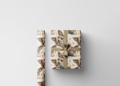German Shepherd Breed Wrapping Paper Roll for Pet Lovers, Dog Moms and Dads, Great for Gifting on Birthdays or Christmas #13