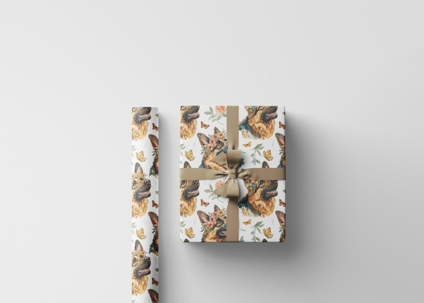 German Shepherd Dog Wrapping Paper Roll, Gift Wrap for Pet Parents, Dog Moms, Dads, and Animal Lovers for Any Occasion or Holiday #3