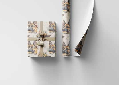 German Shepherd Themed Gift Wrap Roll with Cute Dog Art, Wrapping Paper for Pet Parents and Animal Lovers for All Occasions #14