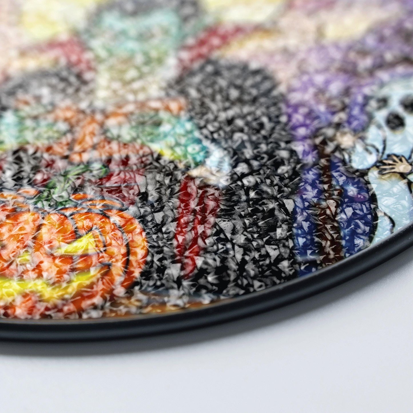 Suncatcher stained glass vampire reading pumpkin Halloween gift