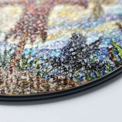 Suncatcher stained glass scarecrow with crows Halloween gift for mom autumn harvest decor