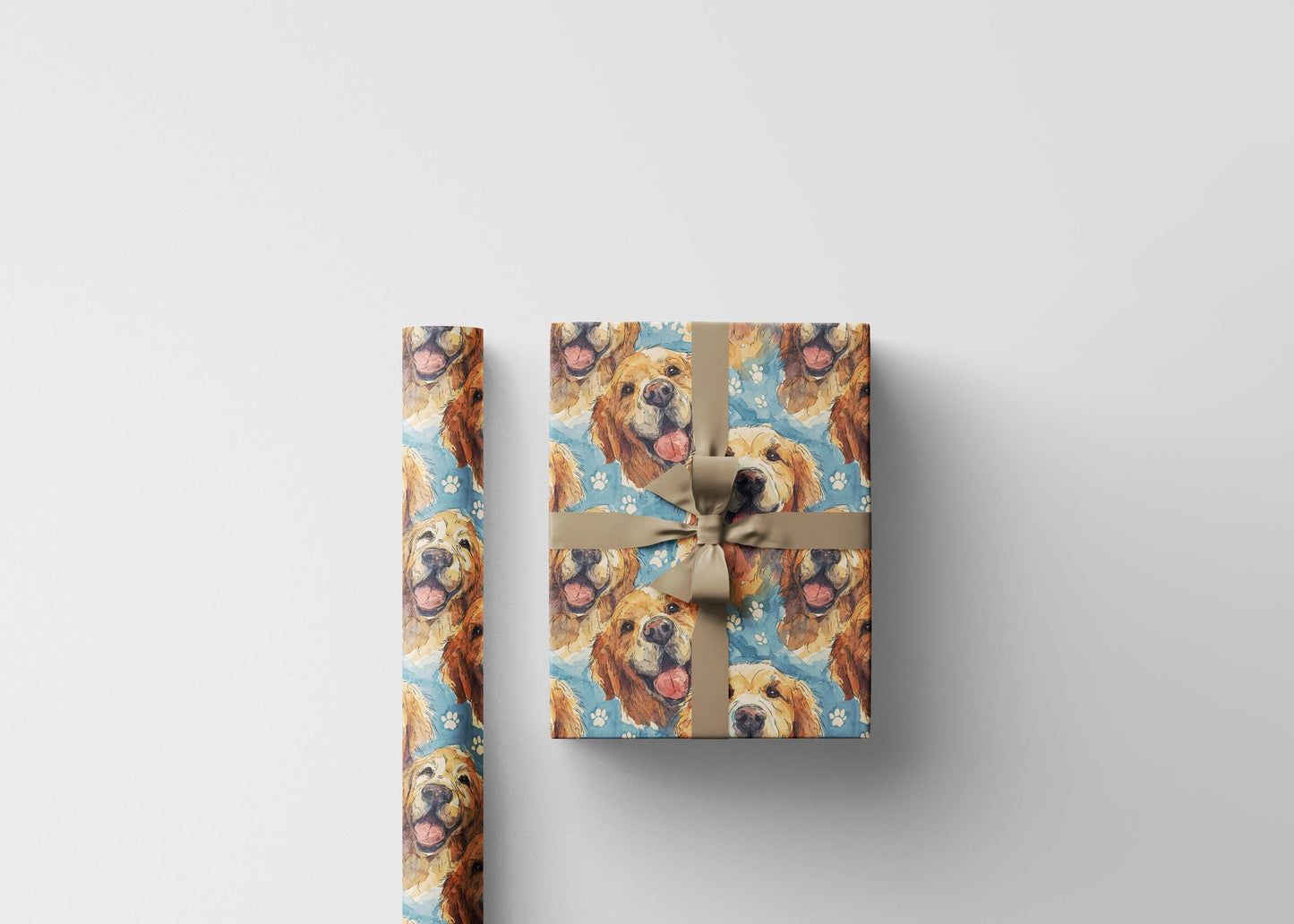 Golden Retriever Lover Wrapping Paper Roll, Perfect Gift Wrap for Dog-Themed Holidays, Birthdays, or Adoption Day Celebrations #12