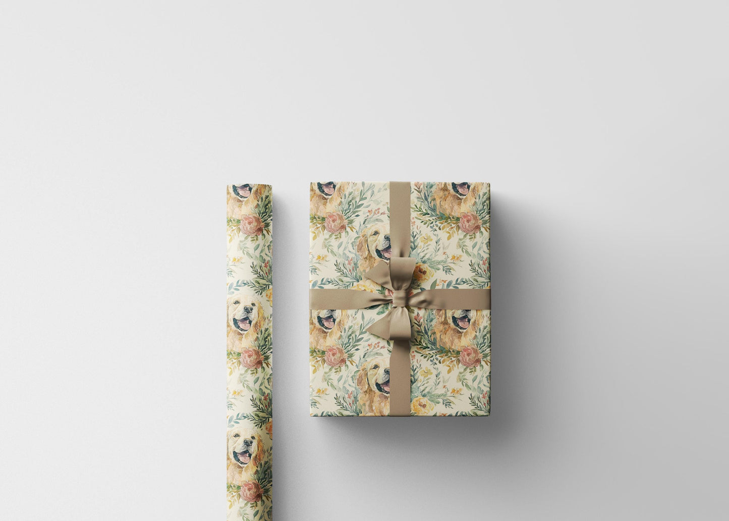 Golden Retriever Holiday Wrapping Paper Roll, Festive Gift Wrap for Dog Lovers, Pet Parents, and Animal-Themed Presents #5