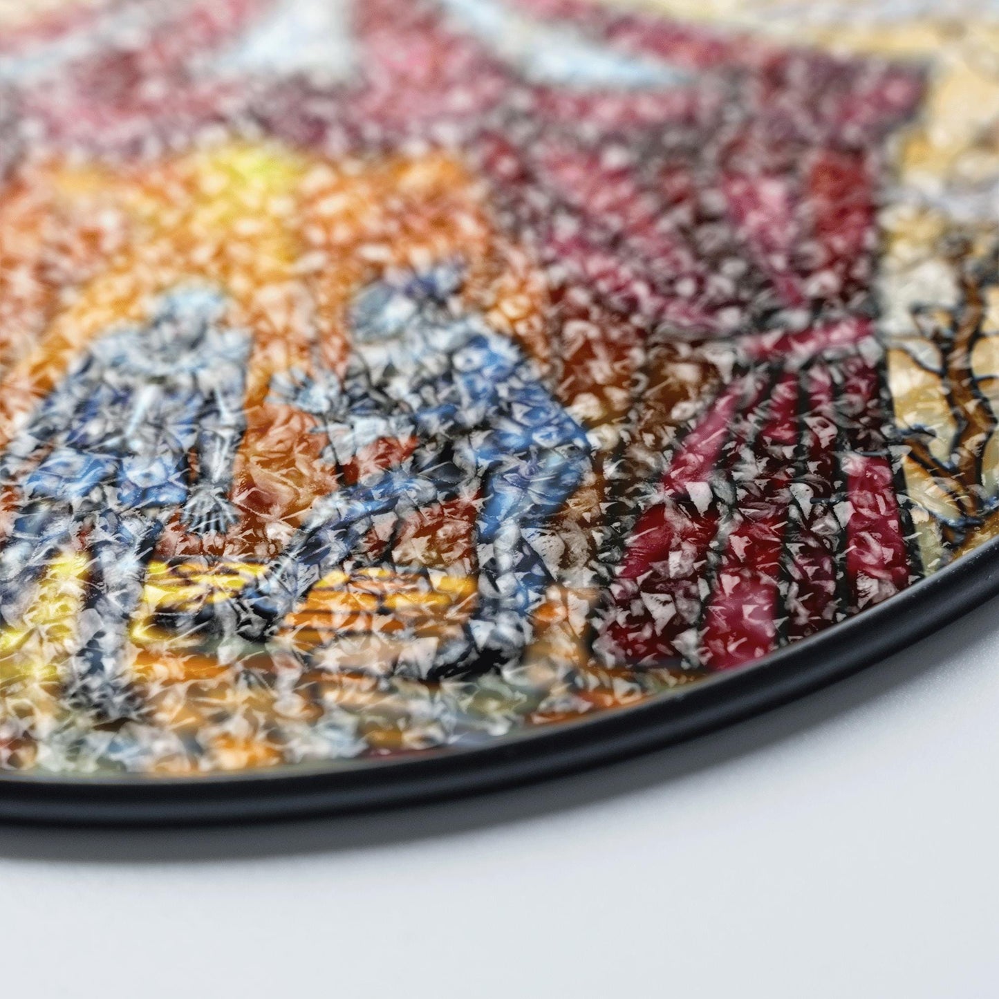 Suncatcher stained glass circus skeleton performers Halloween gift