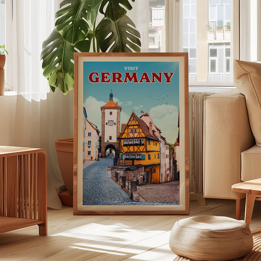 Germany Vintage Poster, Germany Travel Wall Decor, Germany Wall Art, Germany Gift, Germany Travel Print
