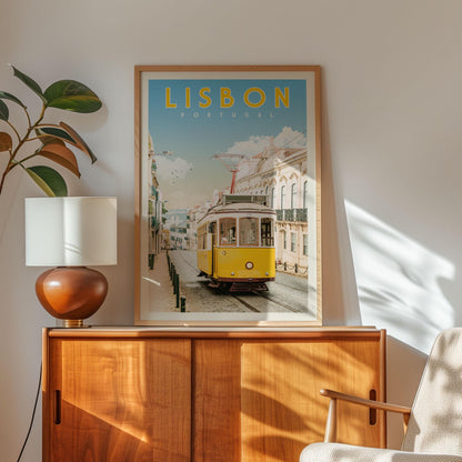 Lisbon Wall Art, Large Wall Art Portugal, Portugal Gift, Lisbon Portugal Art, Lisbon Decor, Indie Room Decor, Living Room Wall Art