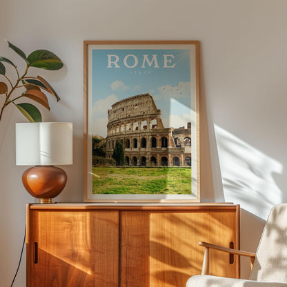 Rome Wall Decor, Rome Wall Art, Rome Print, Italy Wall Art, Rome Poster, Ancient Rome Colosseum, Rome Art, Rome Travel Poster, Italy Poster