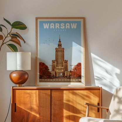 Warsaw Poster, Poland Poster, Warsaw Print, Poland Art Print, Warsaw Poland Gift, Warsaw Skyline, Poland Wall Decor, Warsaw Wall Art