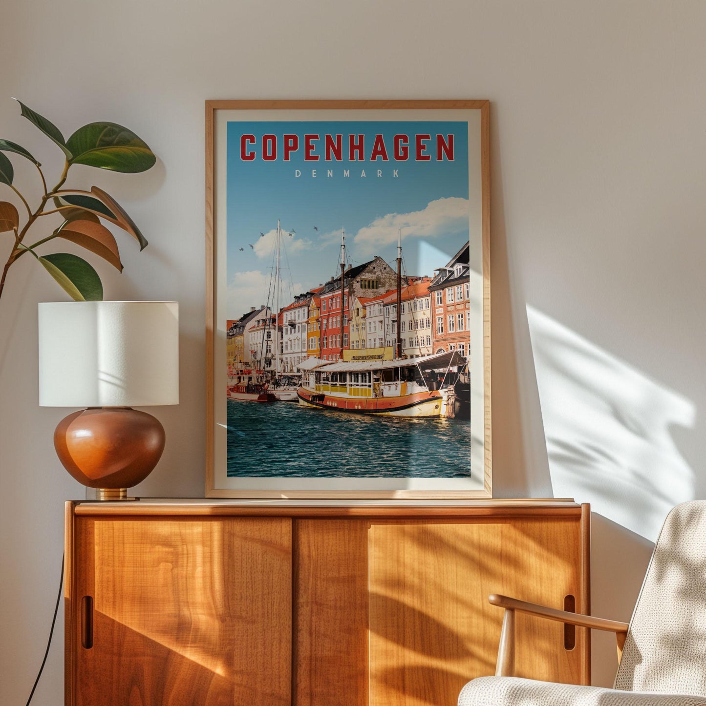 Copenhagen Poster, Copenhagen Print, Copenhagen Skyline, Copenhagen Wall Art, Denmark Travel Poster, Denmark Wall Decor, Denmark Gifts