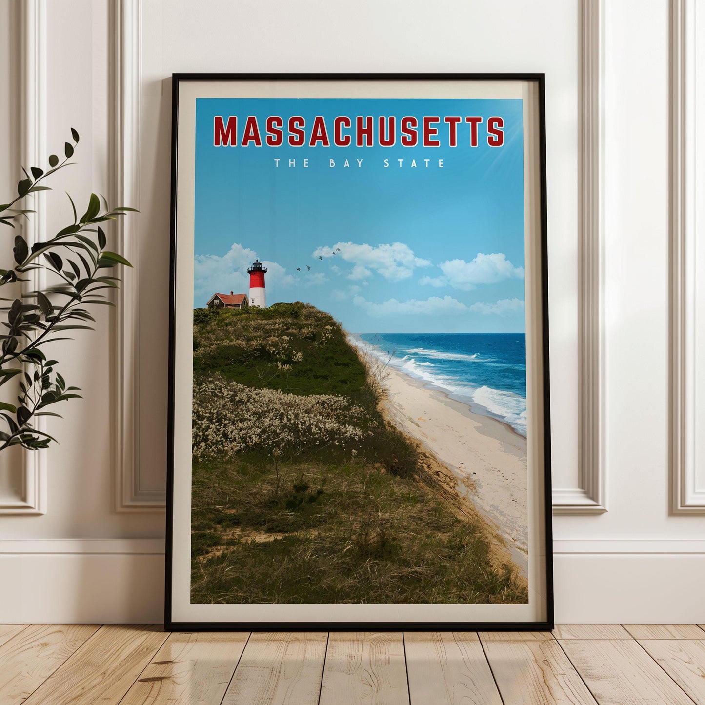 Massachusetts Travel Poster, Massachusetts Art Print, Massachusetts Gift, Boston Wall Art, Massachusetts Home Decor, Massachusetts Canvas