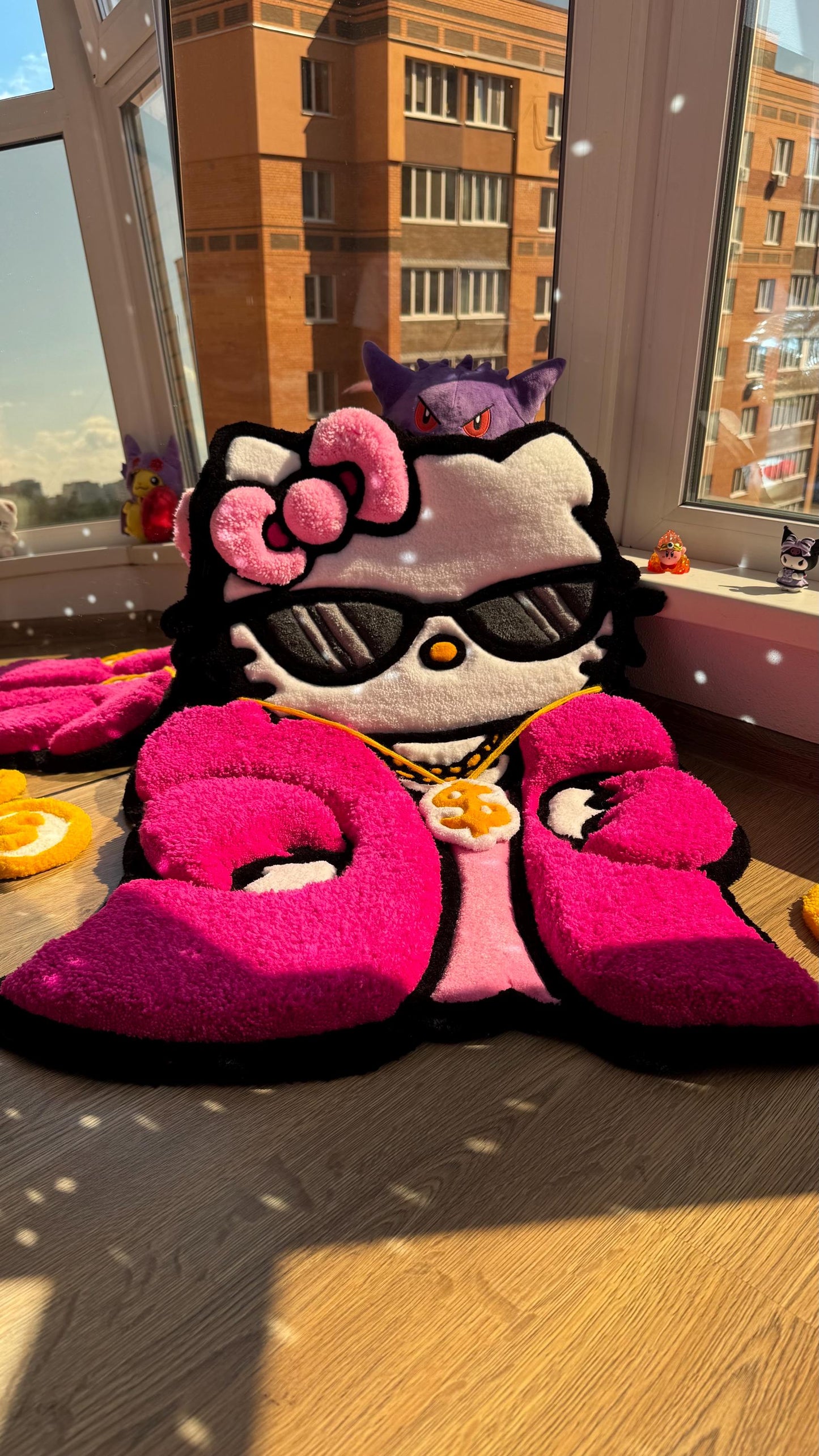 Old Money Kitty Rug – Custom 3D Puffy Tufted Carpet, Fluffy Handmade Cute Gift, Kawaii Decor for Girls Room or Aesthetic Bedroom