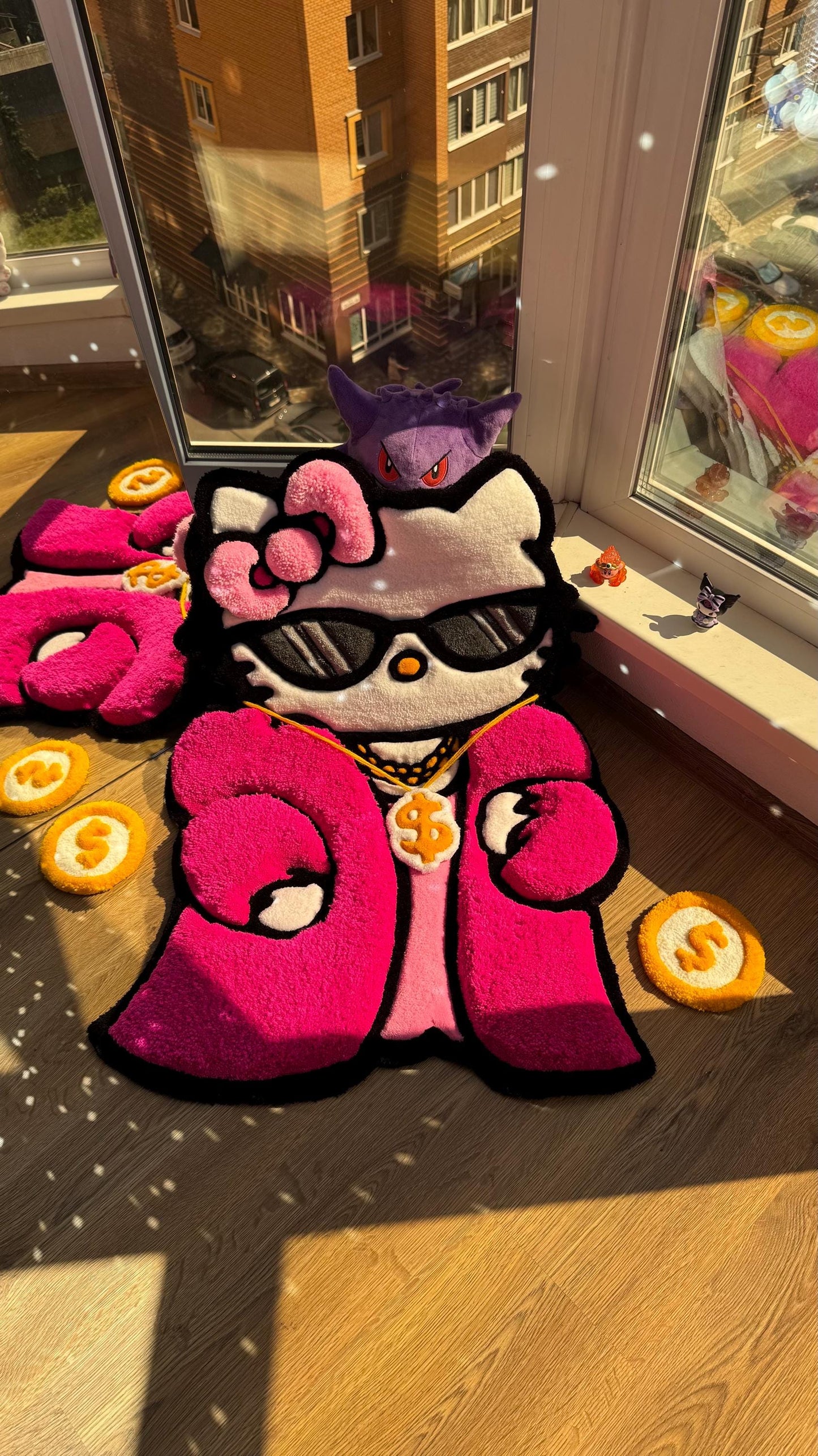 Old Money Kitty Rug – Custom 3D Puffy Tufted Carpet, Fluffy Handmade Cute Gift, Kawaii Decor for Girls Room or Aesthetic Bedroom