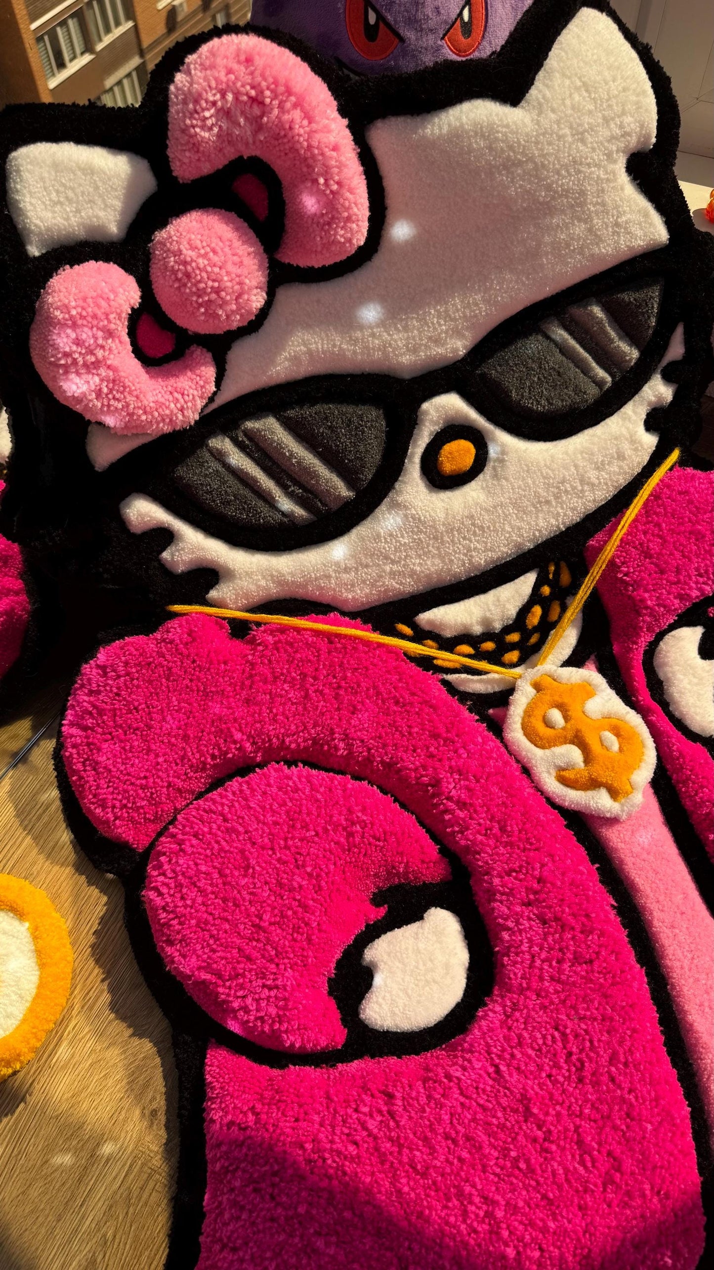 Old Money Kitty Rug – Custom 3D Puffy Tufted Carpet, Fluffy Handmade Cute Gift, Kawaii Decor for Girls Room or Aesthetic Bedroom