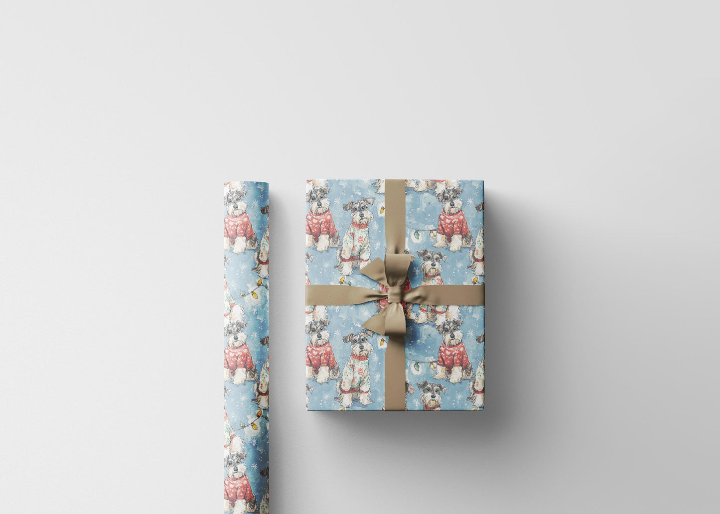 Schnauzer Holiday Wrapping Paper Roll, Festive Gift Wrap for Dog Moms, Dads, and Pet Owners Who Love Their Pup #5