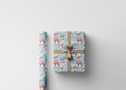 Schnauzer Holiday Wrapping Paper Roll, Festive Gift Wrap for Dog Moms, Dads, and Pet Owners Who Love Their Pup #5