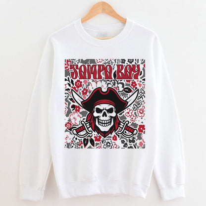 Tampa Bay Team Mascot Shirt, Floral Spirit Mascot Sweatshirt, Game Day Tee, Abstract Flower Football Sports Shirt, Cheerleader Gift Shirt