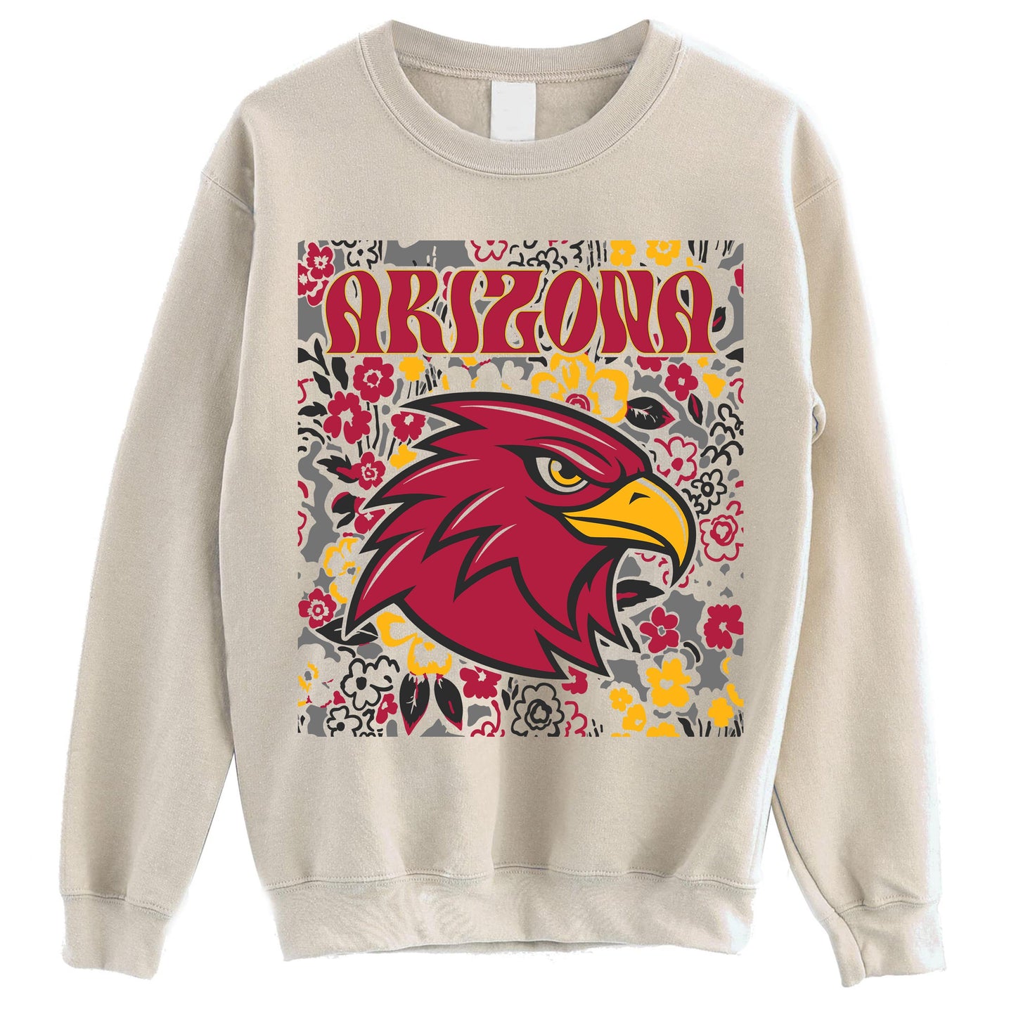 Arizona Team Mascot Shirt, Floral Spirit Mascot Sweatshirt, Game Day Tee, Abstract Flower Football Sports Shirt, Cheerleader Gift Shirt