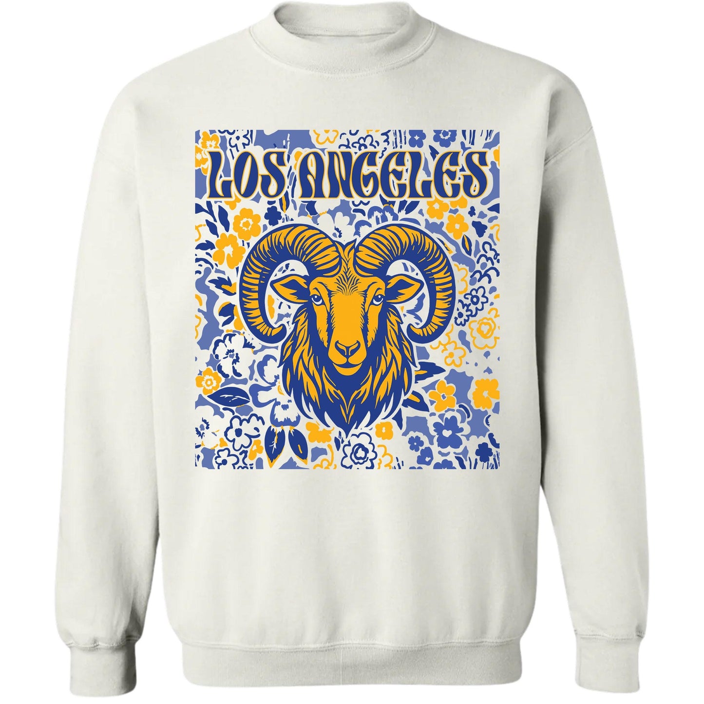 Los Angeles Team Mascot Shirt, Floral Spirit Mascot Sweatshirt, Game Day Tee, Abstract Flower Football Sports Shirt, Cheerleader Gift Shirt