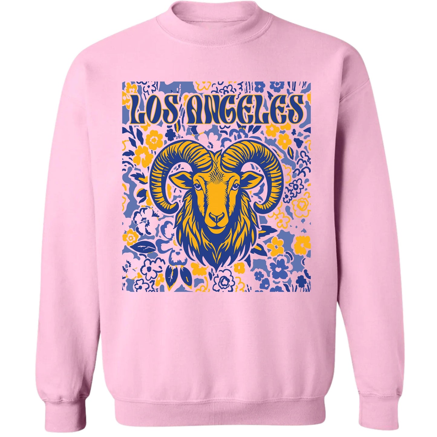 Los Angeles Team Mascot Shirt, Floral Spirit Mascot Sweatshirt, Game Day Tee, Abstract Flower Football Sports Shirt, Cheerleader Gift Shirt