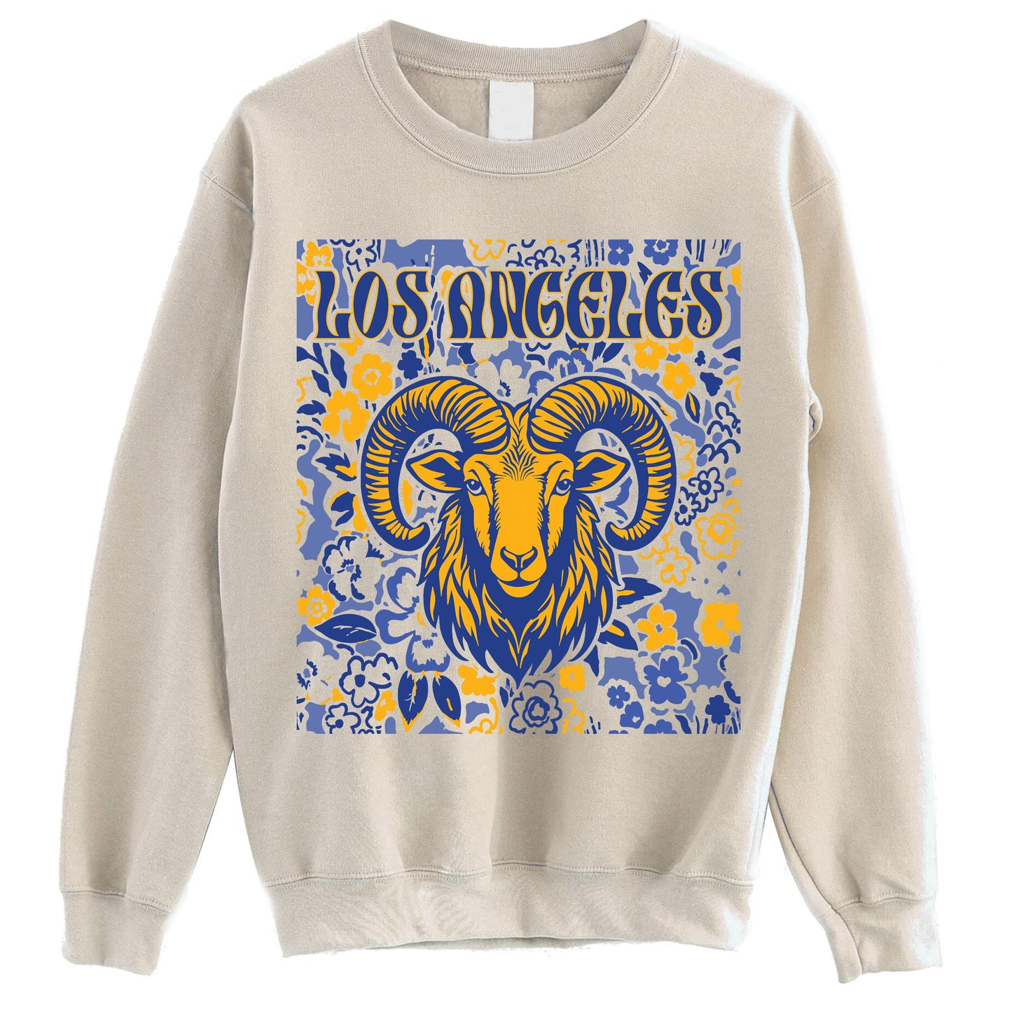 Los Angeles Team Mascot Shirt, Floral Spirit Mascot Sweatshirt, Game Day Tee, Abstract Flower Football Sports Shirt, Cheerleader Gift Shirt