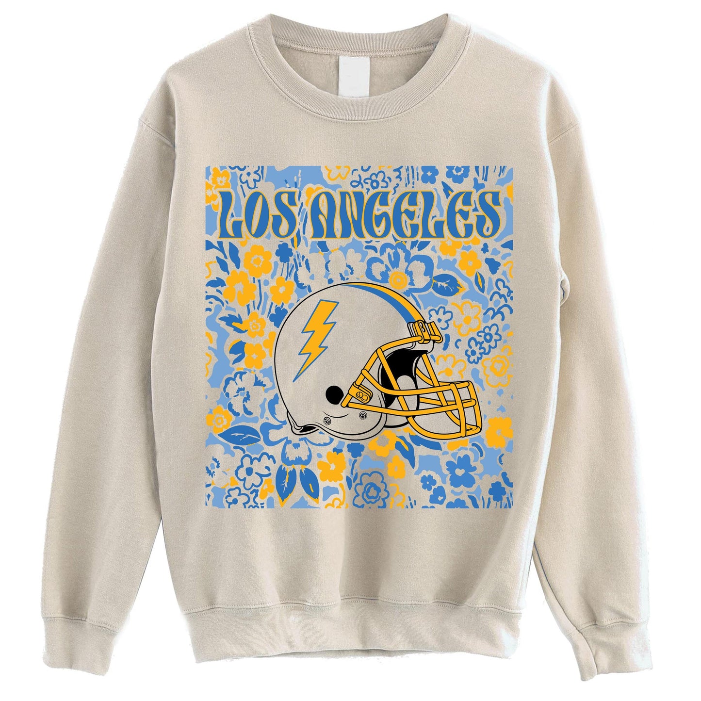 Los Angeles Team Mascot Shirt, Game Day Tee, Floral Spirit Mascot Sweatshirt, Abstract Flower Football Sports Shirt, Cheerleader Gift Shirt