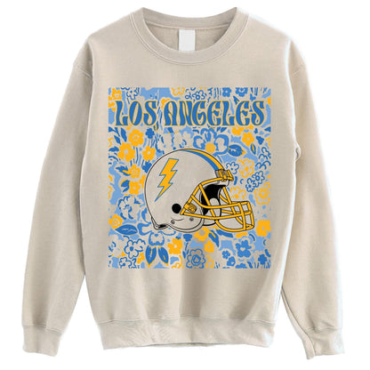 Los Angeles Team Mascot Shirt, Game Day Tee, Floral Spirit Mascot Sweatshirt, Abstract Flower Football Sports Shirt, Cheerleader Gift Shirt