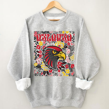 Atlanta Team Mascot Shirt, Floral Spirit Mascot Sweatshirt, Game Day Tee, Abstract Flower Football Sports Shirt, Cheerleader Gift Shirt