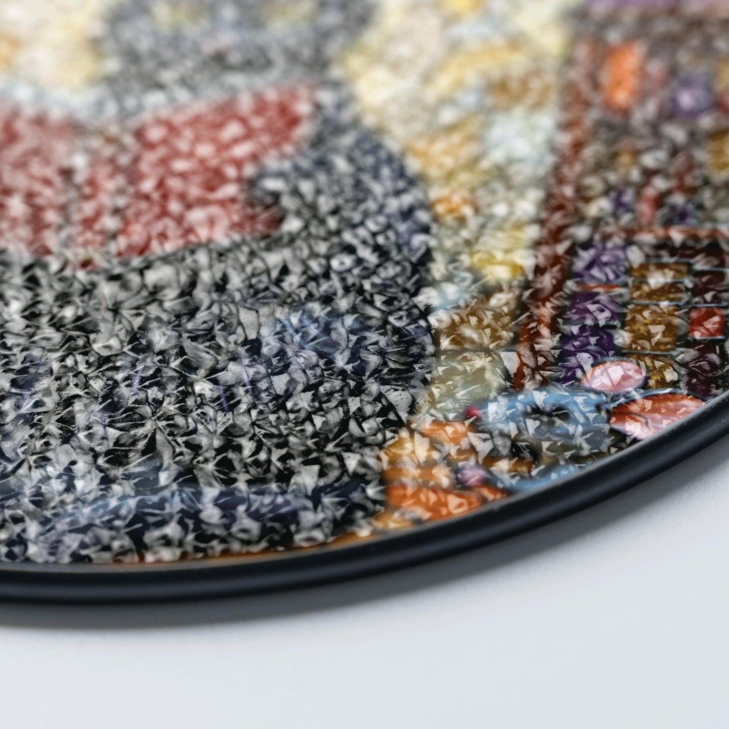 Suncatcher stained glass black cat reading book library scene gift for mom Halloween gift Christmas gift