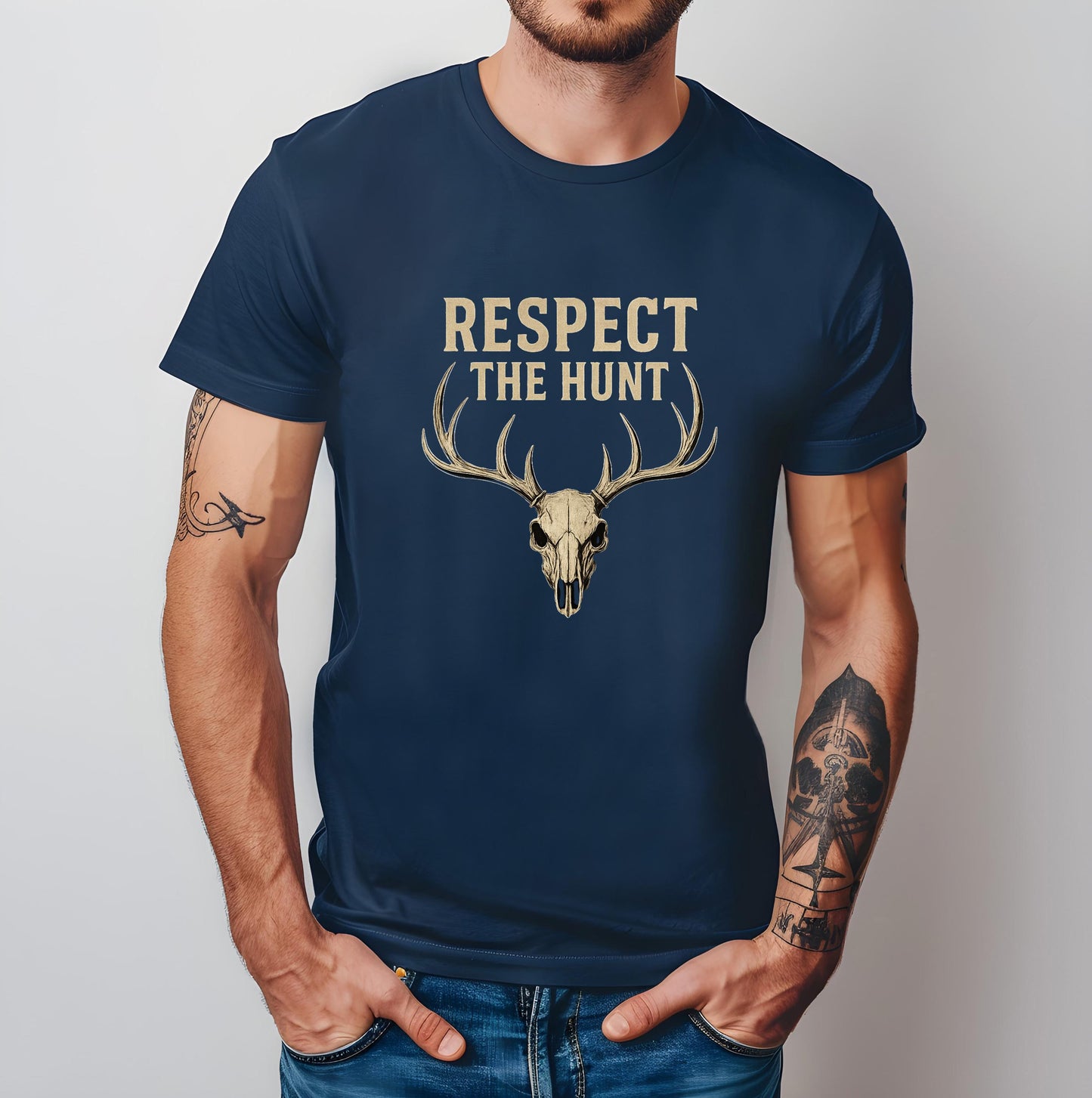 Respect the Hunt Fear the Hunter Shirt Premium Mens Hunting Tee Elk Deer Hunting Shirt Outdoor Hunter Gift for Him