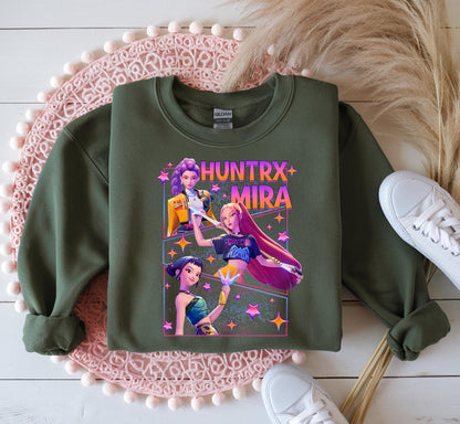 Vintage Kpop Huntrix Fan Shirt: Rumi Zoey Mira Graphic Tee