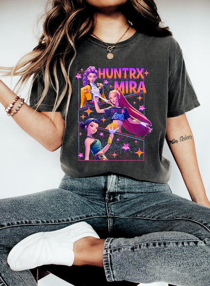 Vintage Kpop Huntrix Fan Shirt: Rumi Zoey Mira Graphic Tee