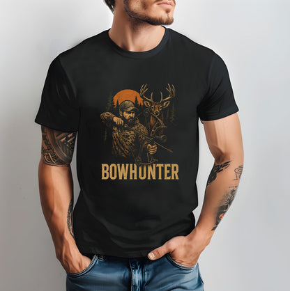 Bowhunter Archery Tee: Rugged Outdoor Graphic Shirt, Bella Canvas 3001
