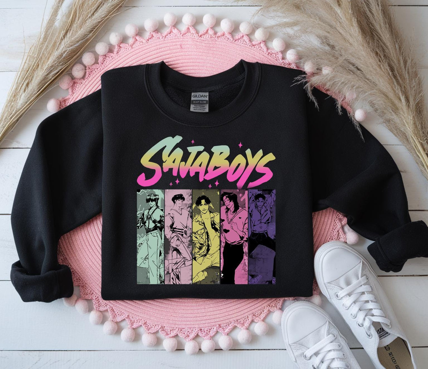 Saja Boys Boy Band Shirt, Kpop Demon Hunters Movie Shirt, Bootleg Retro Movie Shirt, Demon Hunters Merch Shirt, Kpop Saja Boys Shirt