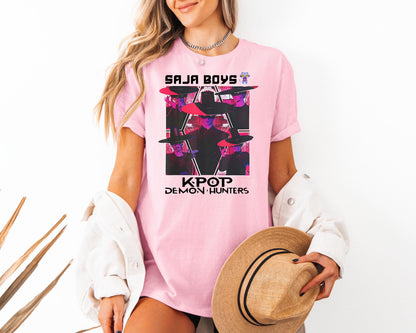 Saja Boys Boy Band Shirt, Kpop Demon Hunters Movie Shirt, Bootleg Retro Movie Shirt, Demon Hunters Merch Shirt, Gift for Her