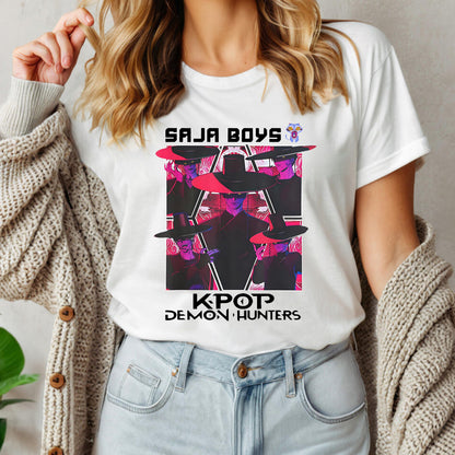 Saja Boys Boy Band Shirt, Kpop Demon Hunters Movie Shirt, Bootleg Retro Movie Shirt, Demon Hunters Merch Shirt, Gift for Her