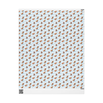 Cute Winter Dachshund wrapping paper for Dog Lovers | Weiner Dog gift wrap for Doxie Mama, Dachshund Mom or Sausage Dog Fan