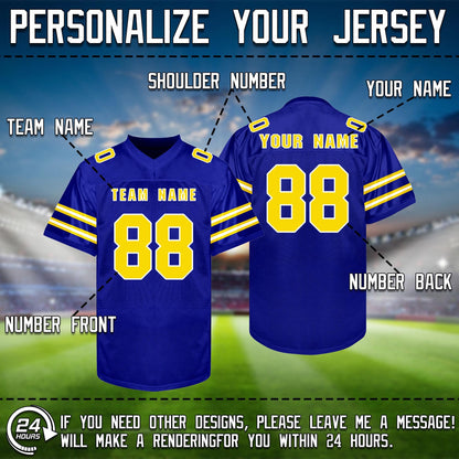 Custom Football Jersey: Personalized Team Name Number Logo Jerseys for Men Youth Women Kids