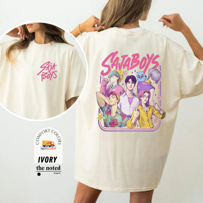 Comfort Colors® Saja Boys Boy Band Shirt, Kpop Demon Hunters Movie Shirt, Bootleg Retro Movie Shirt, Demon Hunters Merch Shirt