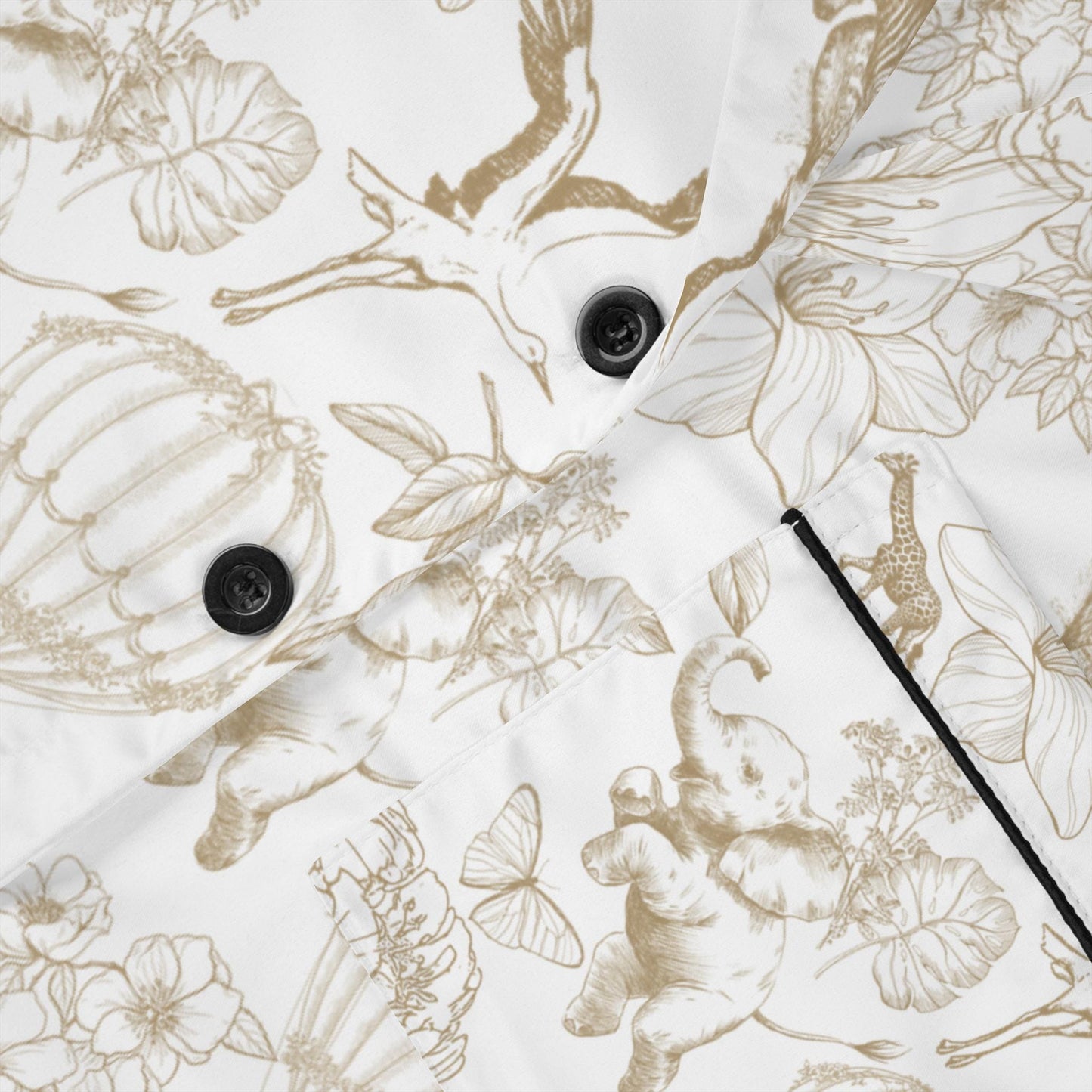 Pearls and Prosecco Bridal Pajamas – Toile de Jouy Satin Pajama Set – Bride Getting Ready Outfit – Bridesmaid Gift Box – Wedding PJs